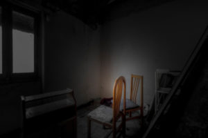 Barcelona, Catalonia, Spain, April 12: interior of an apartment with abandoned walls, ceilings and floors in the center of a European city Barcelona, Catalonia, Spain, April 12: interior of an apartment with abandoned walls, ceilings and floors in the center of a European city
